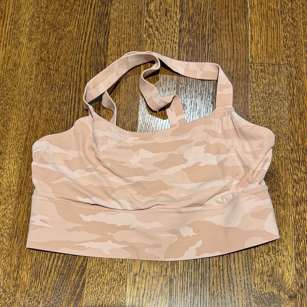 Athleta Camouflage Sports Bra - Pink